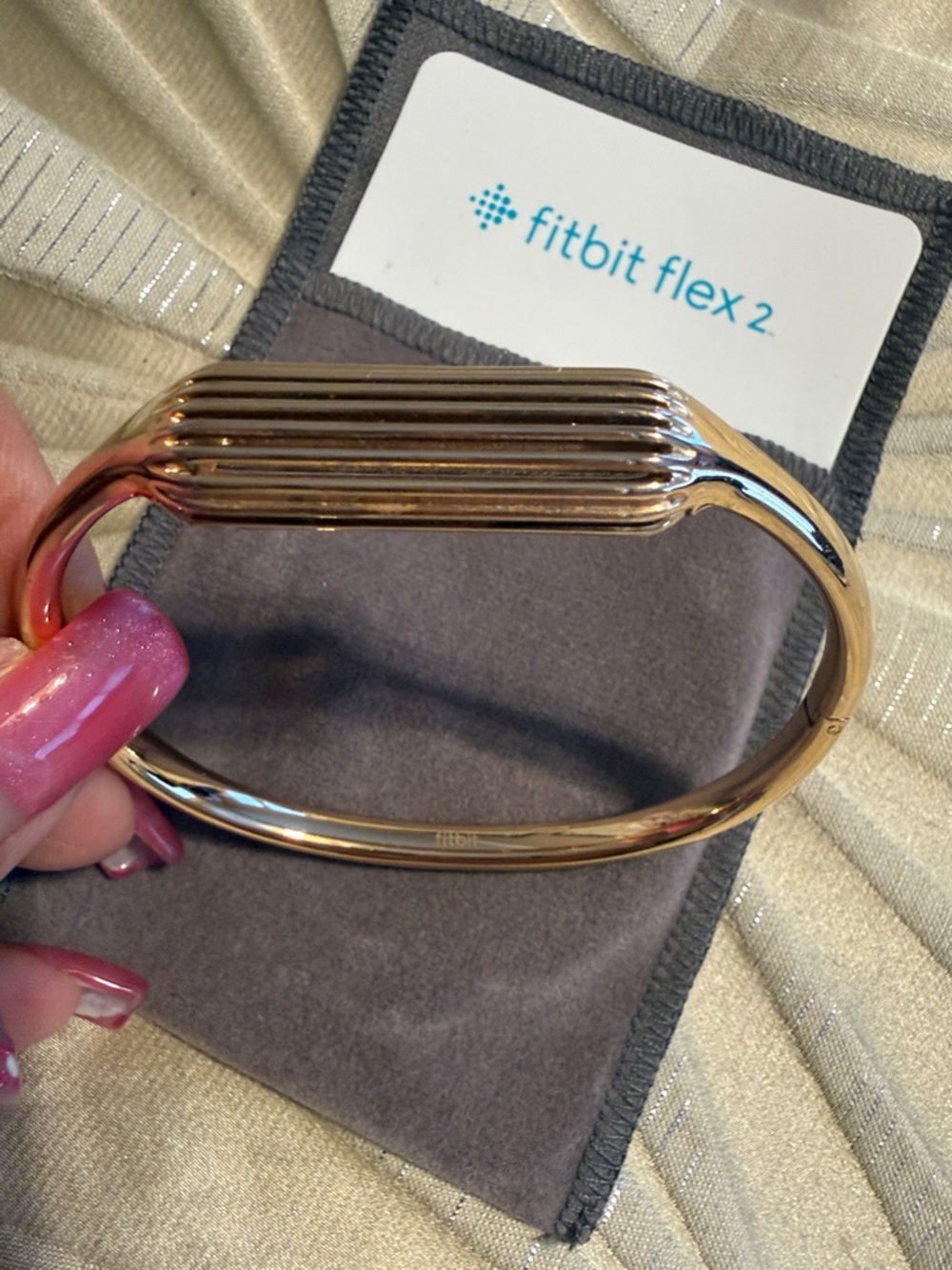 fitbit Rose Gold Metal Bangle ONLY for Fitbit Flex 2